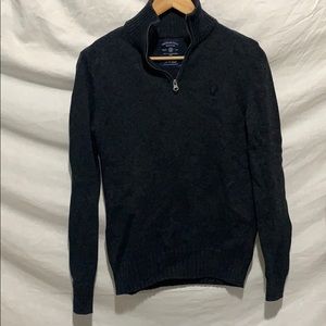 Men’s American Eagle navy heather zip sweater EUC